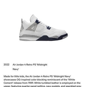 Air Jordan 4 Retro OS Midnight Navy YOUTH
